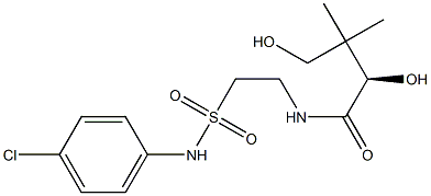 [R,(+)]-N-[2-[(p-Chlorophenyl)sulfamoyl]ethyl]-2,4-dihydroxy-3,3-dimethylbutyramide Struktur