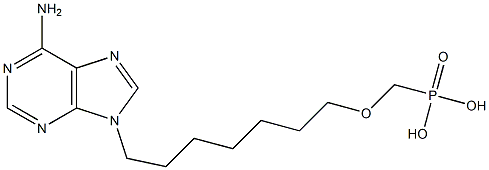 [7-(6-Amino-9H-purin-9-yl)heptyloxy]methylphosphonic acid Struktur