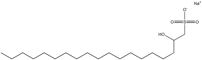 2-Hydroxynonadecane-1-sulfonic acid sodium salt Struktur