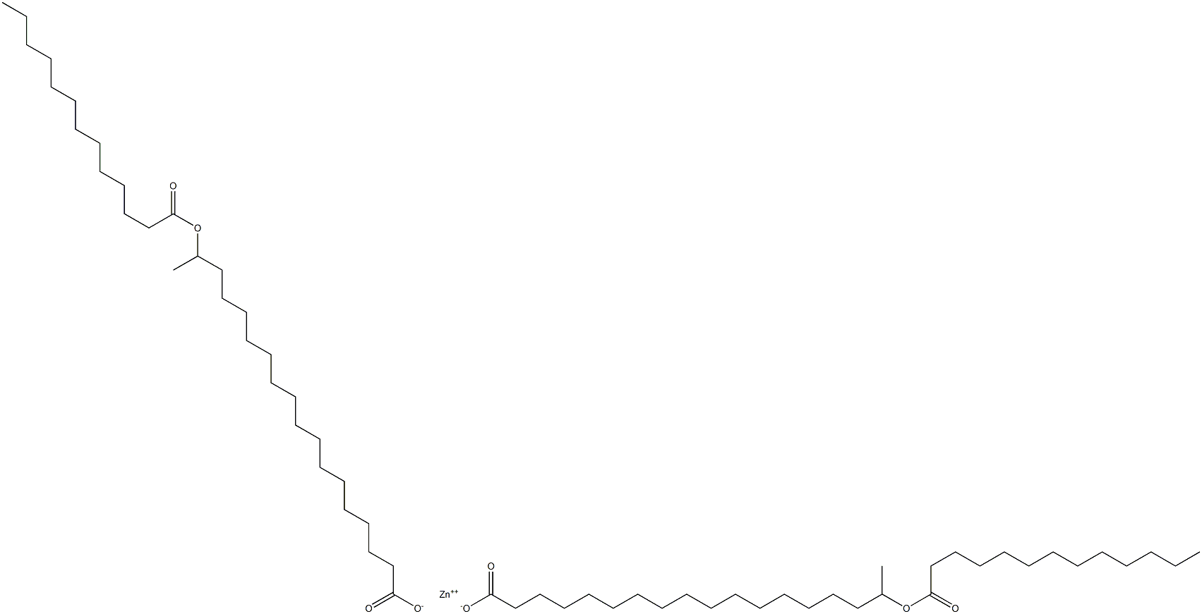 Bis(17-tridecanoyloxyoctadecanoic acid)zinc salt Struktur