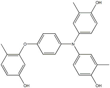 N,N-Bis(4-hydroxy-3-methylphenyl)-4-(3-hydroxy-6-methylphenoxy)benzenamine Struktur