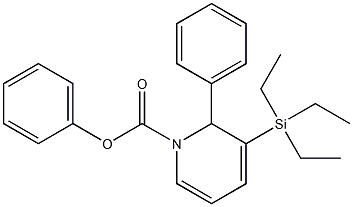 1,2-Dihydro-2-phenyl-3-(triethylsilyl)pyridine-1-carboxylic acid phenyl ester Struktur