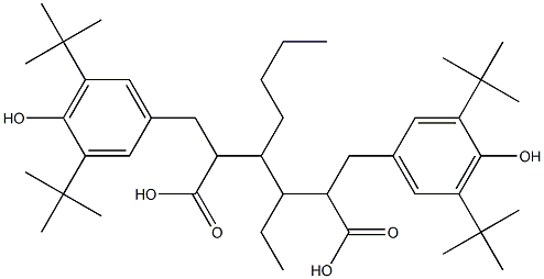 Bis[3-(3,5-di-tert-butyl-4-hydroxyphenyl)propionic acid]3,4-octanediyl ester Struktur