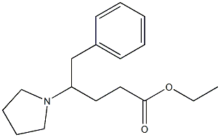 4-(Pyrrolidin-1-yl)-5-phenylpentanoic acid ethyl ester Struktur