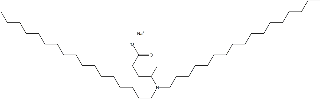 4-(Diheptadecylamino)valeric acid sodium salt Struktur