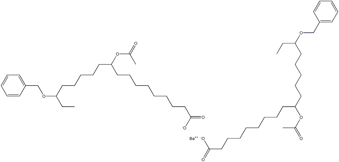 Bis(16-benzyloxy-10-acetyloxystearic acid)barium salt Struktur