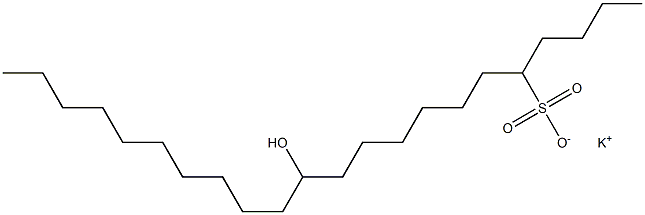 12-Hydroxydocosane-5-sulfonic acid potassium salt Struktur