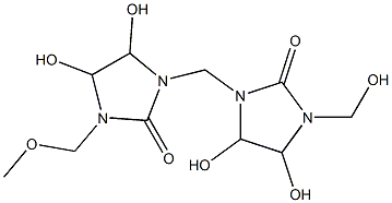 1-[[4,5-Dihydroxy-3-(hydroxymethyl)-2-oxoimidazolidin-1-yl]methyl]-4,5-dihydroxy-3-(methoxymethyl)imidazolidin-2-one Struktur