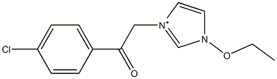 1-Ethoxy-3-(4-chlorophenylcarbonylmethyl)-1H-imidazol-3-ium Struktur