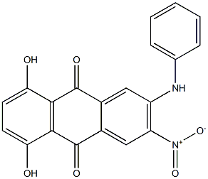 2-Anilino-5,8-dihydroxy-3-nitroanthraquinone Struktur