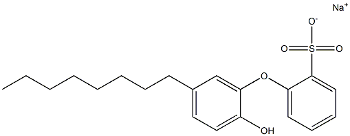 2'-Hydroxy-5'-octyl[oxybisbenzene]-2-sulfonic acid sodium salt Struktur