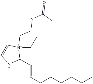 1-[2-(Acetylamino)ethyl]-1-ethyl-2-(1-octenyl)-4-imidazoline-1-ium Struktur