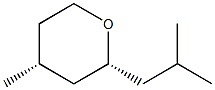 [2R,4R,(+)]-2-Isobutyl-4-methyl-3,4,5,6-tetrahydro-2H-pyran Struktur