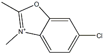 6-Chloro-2,3-dimethylbenzoxazolium Struktur