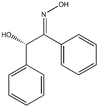 (S,E)-2-Hydroxy-1,2-diphenylethanone oxime Struktur