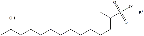 13-Hydroxytetradecane-2-sulfonic acid potassium salt Struktur