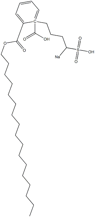 Phthalic acid 1-heptadecyl 2-(4-sodiosulfobutyl) ester Struktur