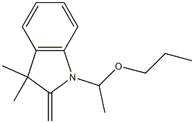 3,3-Dimethyl-2-methylene-1-(1-propyloxyethyl)indoline Struktur