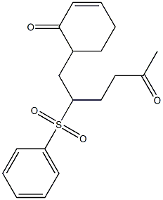 6-[2-(Phenylsulfonyl)-5-oxohexyl]-2-cyclohexen-1-one Struktur