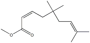 (Z)-5,5,8-Trimethyl-2,7-nonadienoic acid methyl ester Struktur