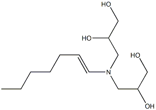 3,3'-(1-Heptenylimino)bis(propane-1,2-diol) Struktur