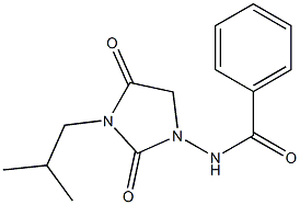 N-(3-Isobutyl-2,4-dioxoimidazolidin-1-yl)benzamide Struktur