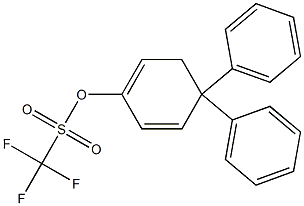 Trifluoromethanesulfonic acid 4,4-diphenyl-1,5-cyclohexadienyl ester Struktur