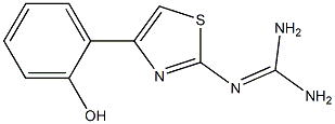 2-[[Amino(amino)methylene]amino]-4-(2-hydroxyphenyl)thiazole Struktur