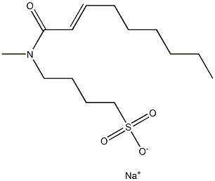 4-[N-(2-Nonenoyl)-N-methylamino]-1-butanesulfonic acid sodium salt Struktur