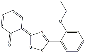 3-(2-Oxo-3,5-cyclohexadien-1-ylidene)-5-[2-ethoxyphenyl]-3H-1,2,4-dithiazole Struktur