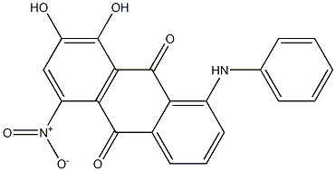 1-Anilino-7,8-dihydroxy-5-nitroanthraquinone Struktur