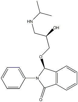 (3S)-2,3-Dihydro-3-[(2R)-2-hydroxy-3-(isopropylamino)propoxy]-2-phenyl-1H-isoindol-1-one Struktur