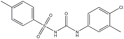 1-(4-Chloro-3-methylphenyl)-3-(4-methylphenylsulfonyl)urea Struktur