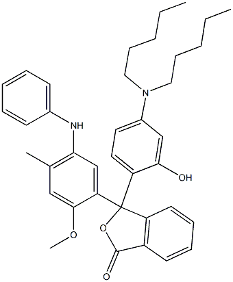 3-(5-Anilino-2-methoxy-4-methylphenyl)-3-(4-dipentylamino-2-hydroxyphenyl)phthalide Struktur