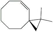 (3S)-1,1-Dimethylspiro[2.7]dec-9-ene Struktur