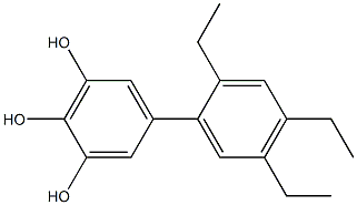 5-(2,4,5-Triethylphenyl)benzene-1,2,3-triol Struktur