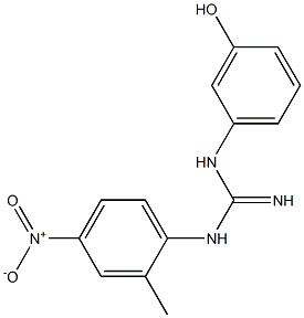 1-(2-Methyl-4-nitrophenyl)-3-[3-hydroxyphenyl]guanidine Struktur