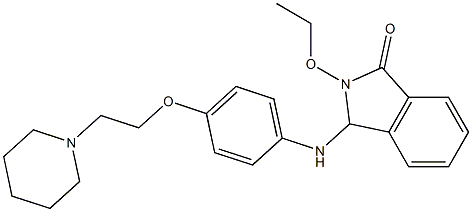 2-Ethoxy-1-[p-(2-piperidinoethoxy)anilino]isoindolin-3-one Struktur