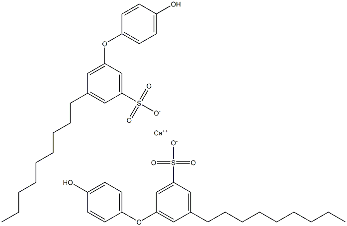 Bis(4'-hydroxy-5-nonyl[oxybisbenzene]-3-sulfonic acid)calcium salt Struktur