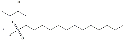 4-Hydroxyoctadecane-6-sulfonic acid potassium salt Struktur