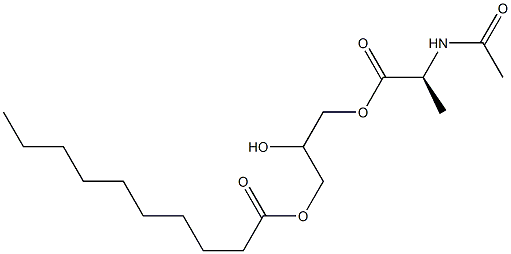 1-[(N-Acetyl-L-alanyl)oxy]-2,3-propanediol 3-decanoate Struktur