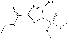 5-Amino-1-[bis(dimethylamino)phosphinyl]-1H-1,2,4-triazole-3-carboxylic acid ethyl ester Struktur