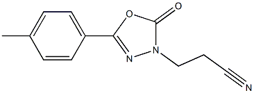 5-p-Tolyl-2-oxo-1,3,4-oxadiazole-3-propiononitrile Struktur