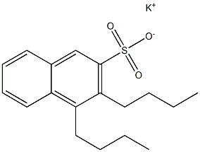 3,4-Dibutyl-2-naphthalenesulfonic acid potassium salt Struktur