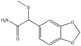 2-(Methylthio)-2-(1,3-benzodioxol-5-yl)acetamide Struktur