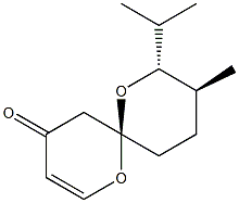 (6R,8R,9S)-9-Methyl-8-isopropyl-1,7-dioxaspiro[5.5]undec-2-en-4-one Struktur