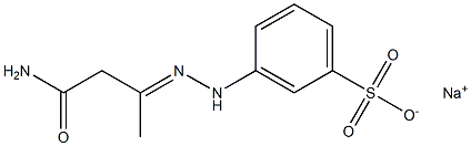 3-[N'-(2-Carbamoyl-1-methylethylidene)hydrazino]benzenesulfonic acid sodium salt Struktur