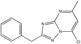 2-Benzyl-7-chloro-5-methyl[1,2,4]triazolo[1,5-a]pyrimidine Struktur