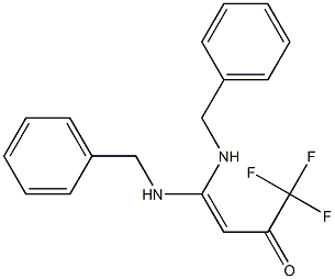 1,1,1-Trifluoro-4,4-bis(benzylamino)-3-buten-2-one Struktur