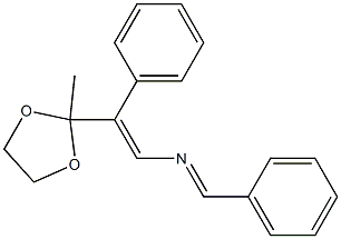 (E)-N-[(E)-Benzylidene]-2-(2-methyl-1,3-dioxolan-2-yl)-2-phenylethenamine Struktur